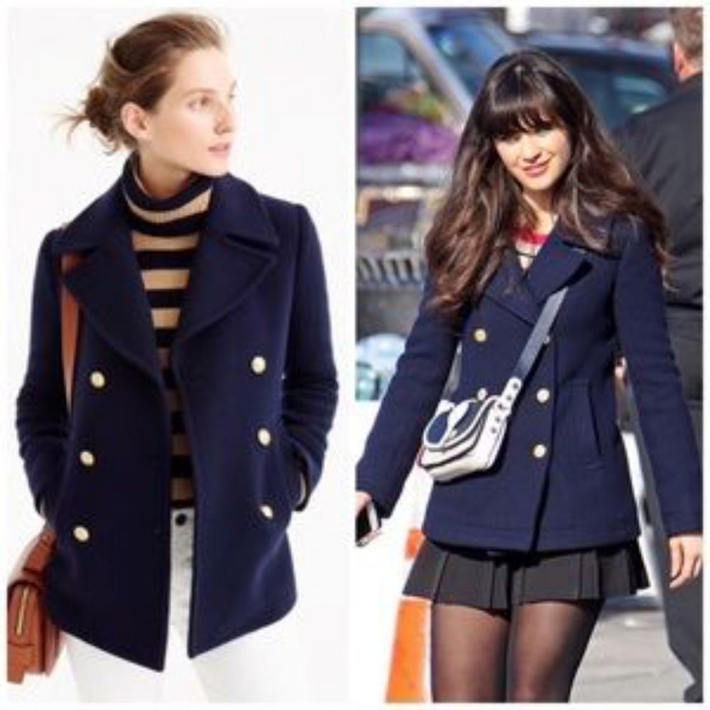 J Crew Majesty Pea Coat Navy 00